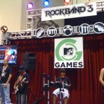 Rock Band 3 on display at the EA booth