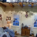 This house set (post zombie attack) promotes the AMC series of The Walking Dead.