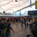 A shot of the (modest for SDCC) crowd in one of the large areas between the seminar rooms and outdoors.