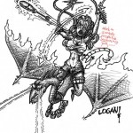 RiA-SexyElf An elf rides a lazer fire pterodrake
