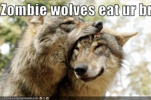 Zombie Wolves by ICanHazCheesburger
